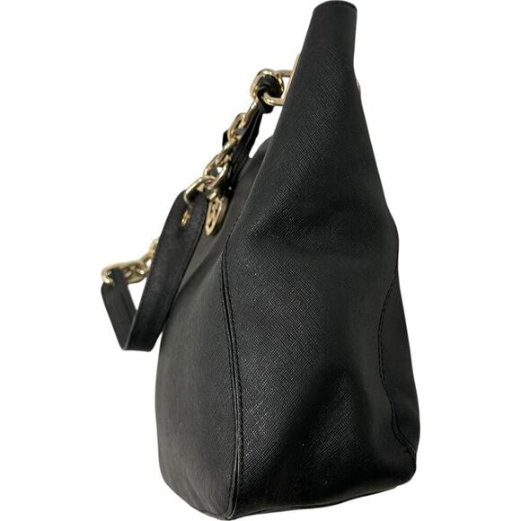 MICHAEL Michael Kors Lilly Tote Black Leather Shoulder Bag - Picture 6 of 15